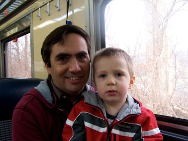 Jeremy was probably more excited than Stephen to ride the train. Name me a boy who doesn't adore trains!