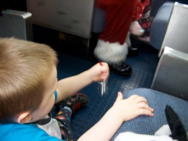 Every kid got a "bell from Santa's sleigh," like in the Polar Express book.
