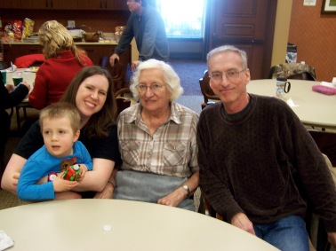 Four generations: my grandma, my dad, me, Stephen.